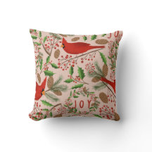 Julrött kardinalfåglar