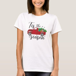 Julrött lastbil t shirt