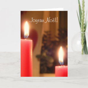 Julrött ljus - hälsningskort helgkort