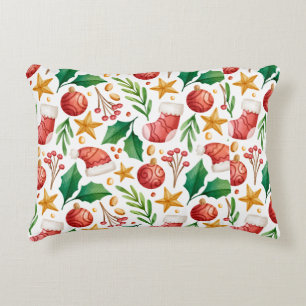 Julrött Lökar, Poinsettia Parts och Nöt Prydnadskudde