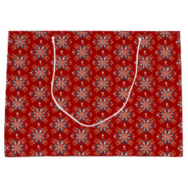 Julrött nordiskt folksnöflake