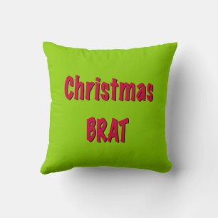 Julrött och Brat Grönt Kudde