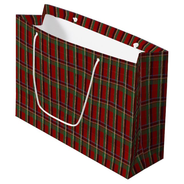 Julrött och Grönt Play Large Gift Bag (Framsidan Vinklad)
