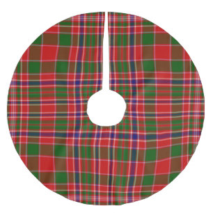 Julrött och Grönt Play Träd Skirt Julgransmatta Borstad Polyester