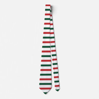 Julrött och Grönt Rand Gift Mönster Slips