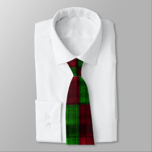 Julrött och Grönt tartan. Slips