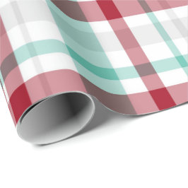 Julrött och Mint Grönt Kontrollerad Play Wrapp Presentpapper