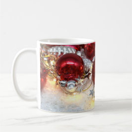 Julrött och Silver Decor Bollar Kaffemugg