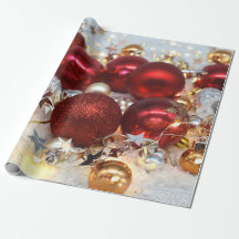 Julrött och Silver Decor Bollar