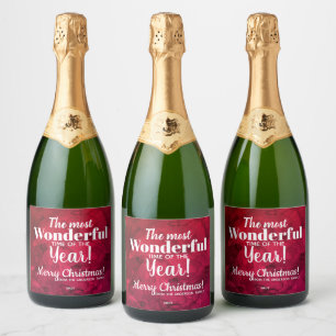 Julrött till svart vattenfärg Sparkling Vin L