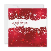 Julrött vinterintyg för Snöflingor