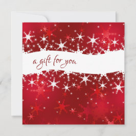 Julrött vinterintyg för Snöflingor