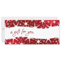 Julrött vinterintyg för Snöflingor