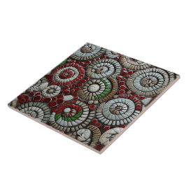 Julrött Vita och Grönt Marble Abstrakt Kakelplatta