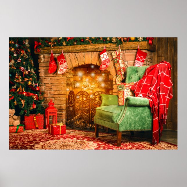 Julrumsgryn insida, Julgran, Poster (Framsidan)