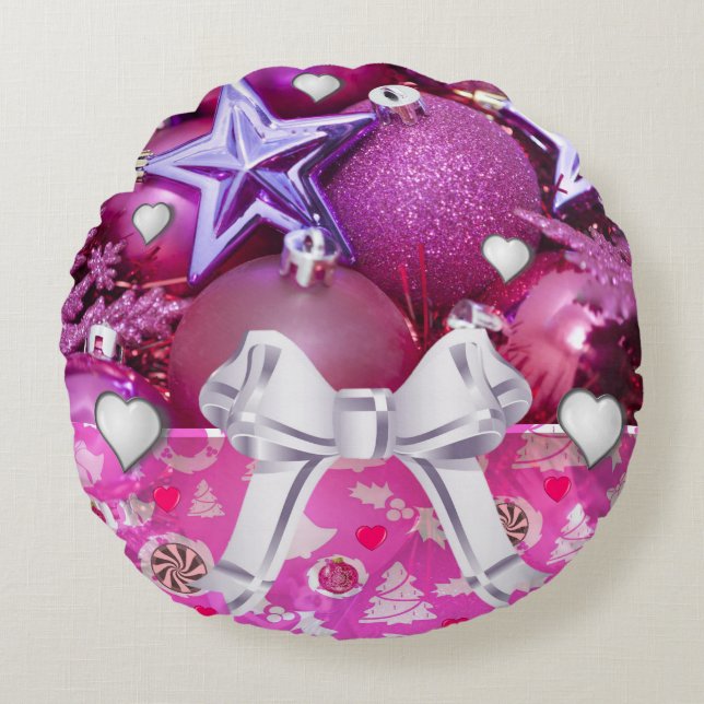 Julrunda Pillow Rund Kudde (Framsidan)