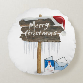Julrundan Pillow, God jul Rund Kudde