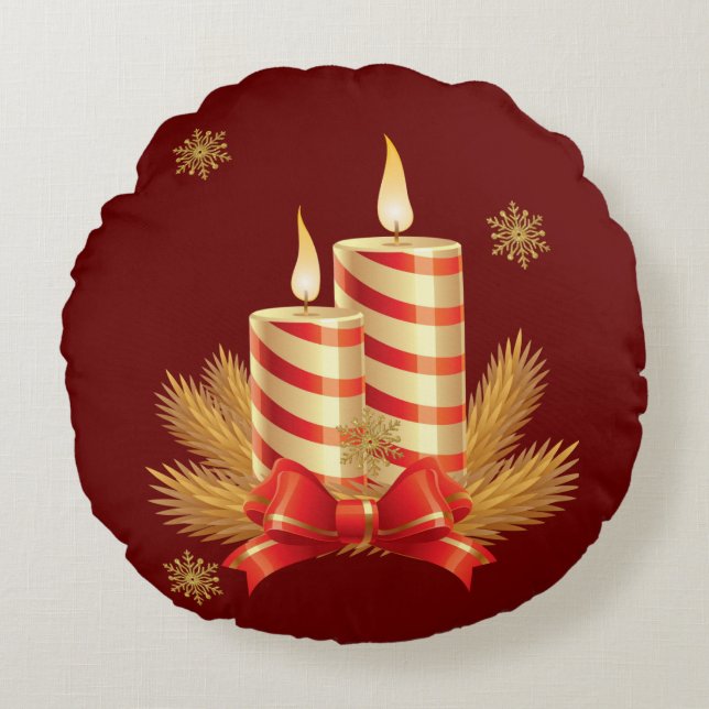 Julrunt kudde, Jul ljus Rund Kudde (Framsidan)