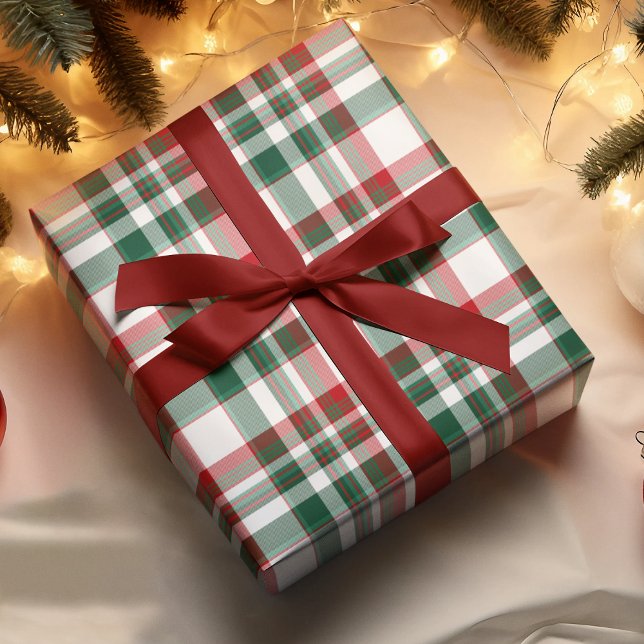 Julrutigt rött och grönt presentpapper (Skapare uppladdad)