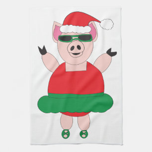 Julsäck, Gris Kitchen Towel Kökshandduk