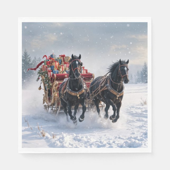 Julsaft med gåvor pappersservett (Framsidan)