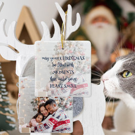 Julsalternativ Fotoövertäckningsmarin vismisk text Julgransprydnad Keramik