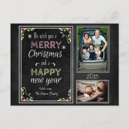 Julsamling i Chalkboard Helg Vykort