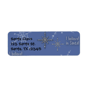 Julsamling tro Santa Returadress Etikett