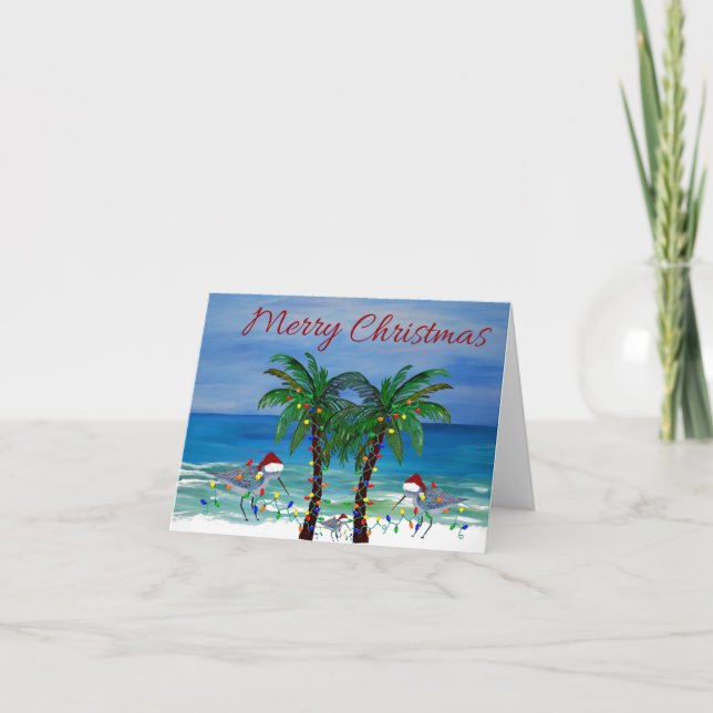 Julsandpiper, Helgdag kustkort. Helgkort (Framsida)