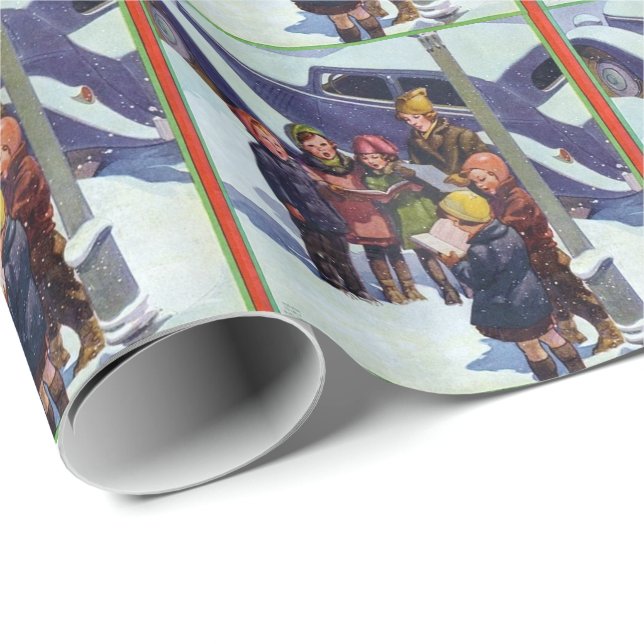 Julsång i snön presentpapper (Rullad Hörn)