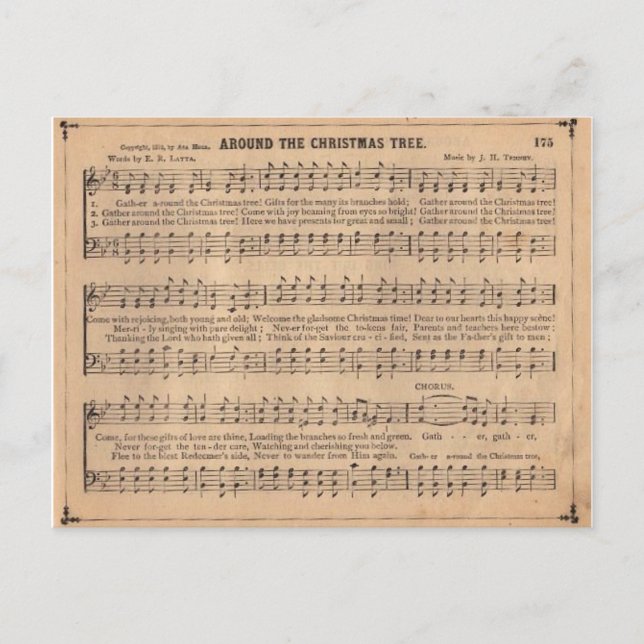 Julsång: Runt om julgranen Helg Vykort (Framsida)