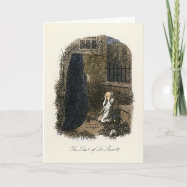 Julsång - spöke av jul som ännu kommer helgkort (Framsida)