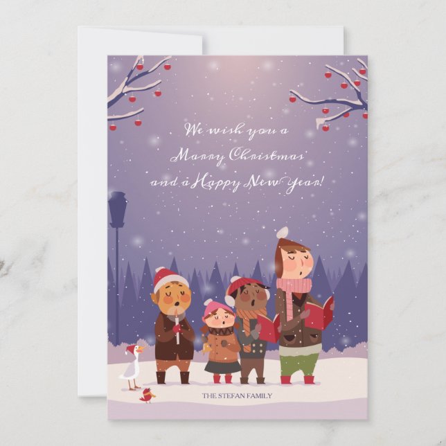 JulSångare Holiday Card Julkort (Framsida)
