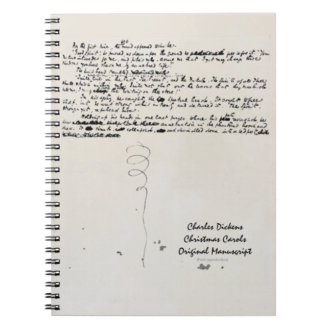 JULSÅNGCHARLES DICKENS MANUSKRIPT ANTECKNINGSBOK (Framsidan)