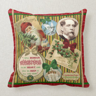 JulsångCharles Dickens traditionell pläd Kudde