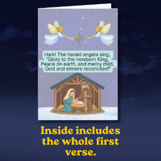 Julsången Hark The Herald Angels Sing Kort
