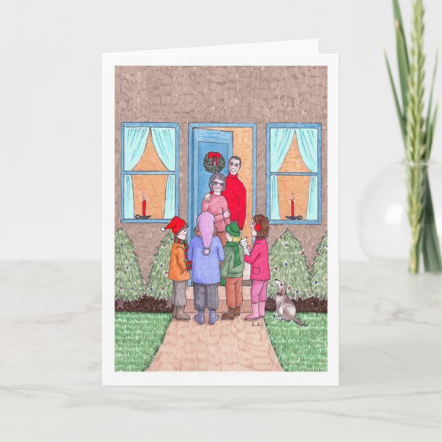 Julsångerskan Sång Helgkort (Framsida)