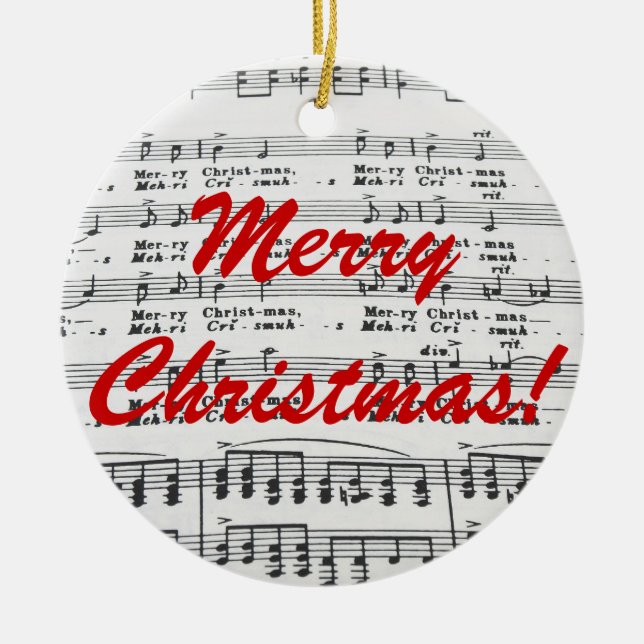 Julsånggod jul! julgransprydnad keramik (Framsidan)