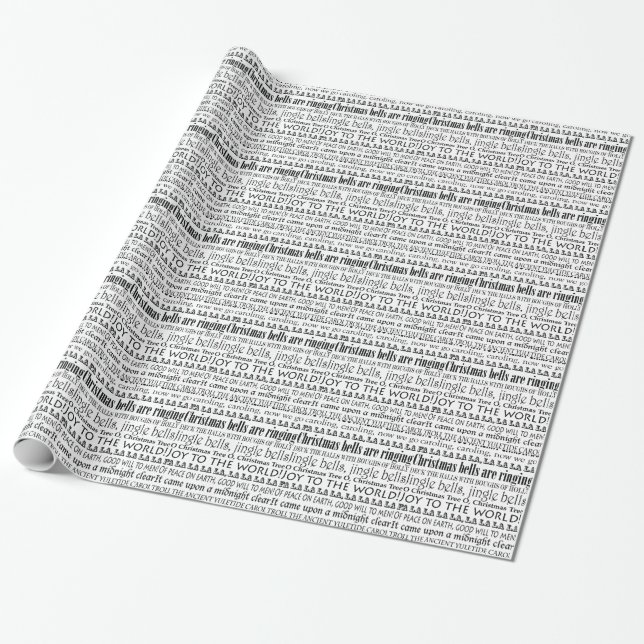 JulsångtextYuletide hälsningar Presentpapper (Utrullad)