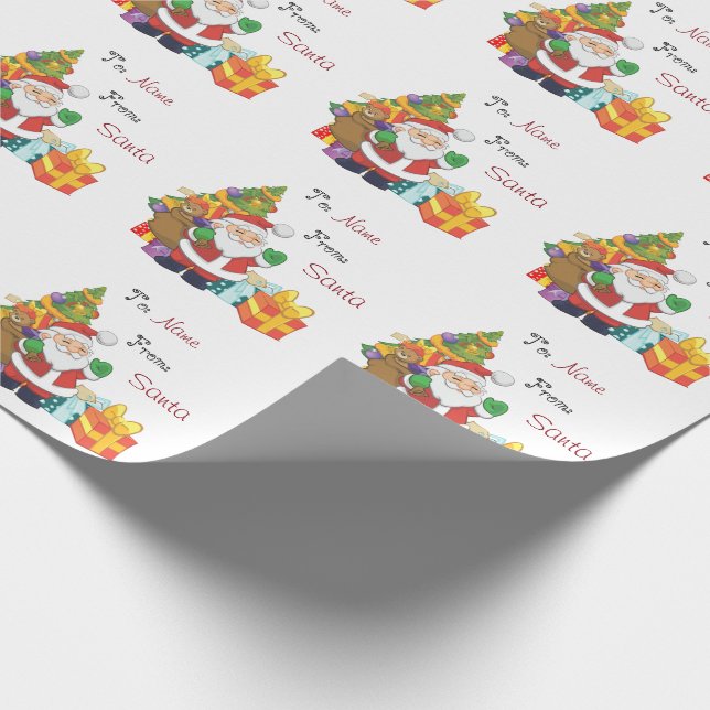 JulSanta anpassningsbar till och från namn Presentpapper (Hörn)