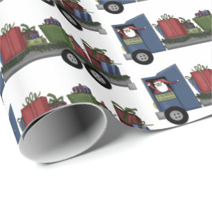 JulSanta lastbil som kör den Santa partysjalen Presentpapper