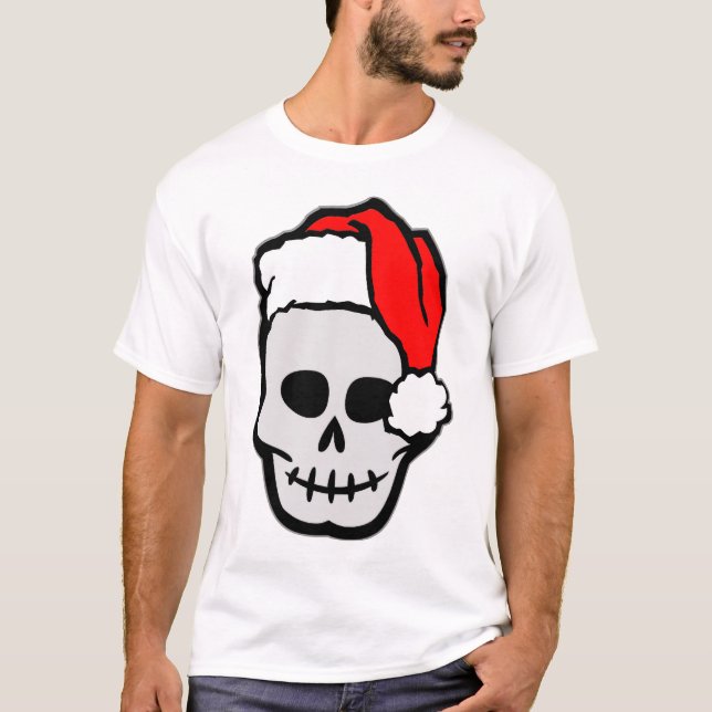 JulSanta skalle Tee Shirt (Framsida)