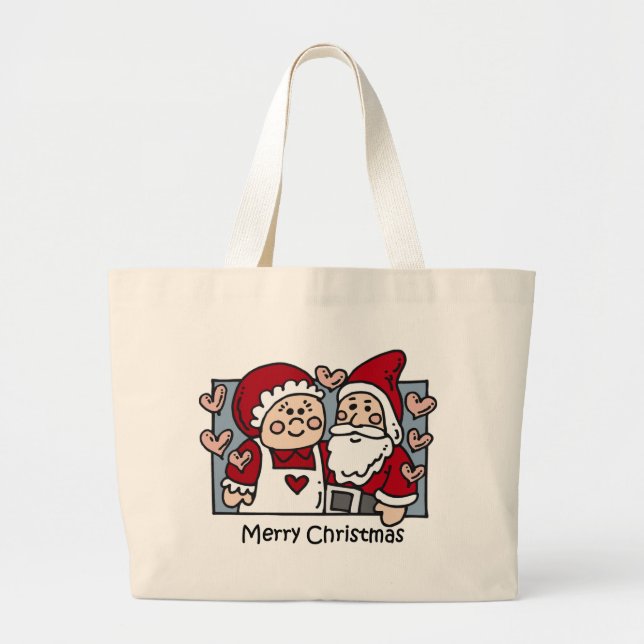 JulSanta totebag Jumbo Tygkasse (Framsidan)
