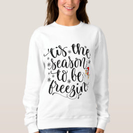 julsäsong för att frysa kallet utanför t shirt