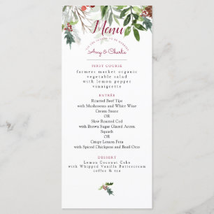 Julsäsongen Bröllop Menu Meny