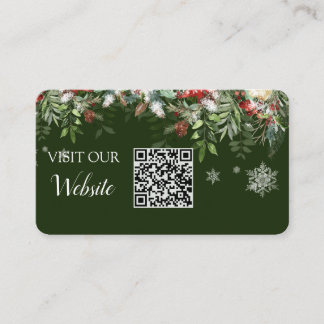 Julsäsongen Bröllop Webbplats QR-kod Tilläggskort