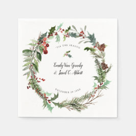 Julsäsongen Bröllop White Pappersservett