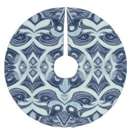 Julsäsongen grått white Classic mönster Julgransmatta Borstad Polyester