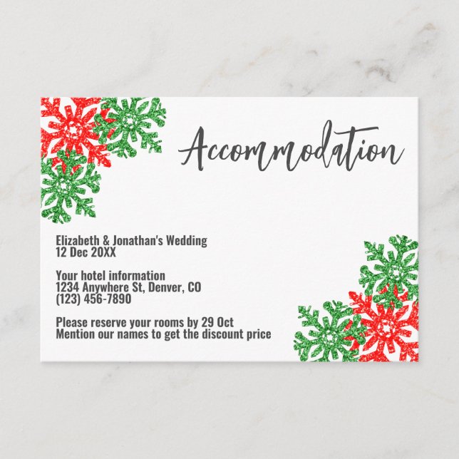 Julsäsongen i Bröllop Tilläggskort (Framsida)