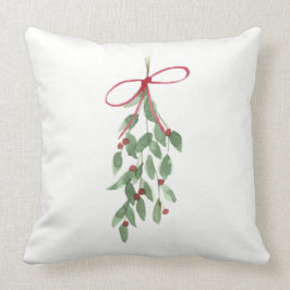 Julsäsongen Watercolor Mistletoe Kudde